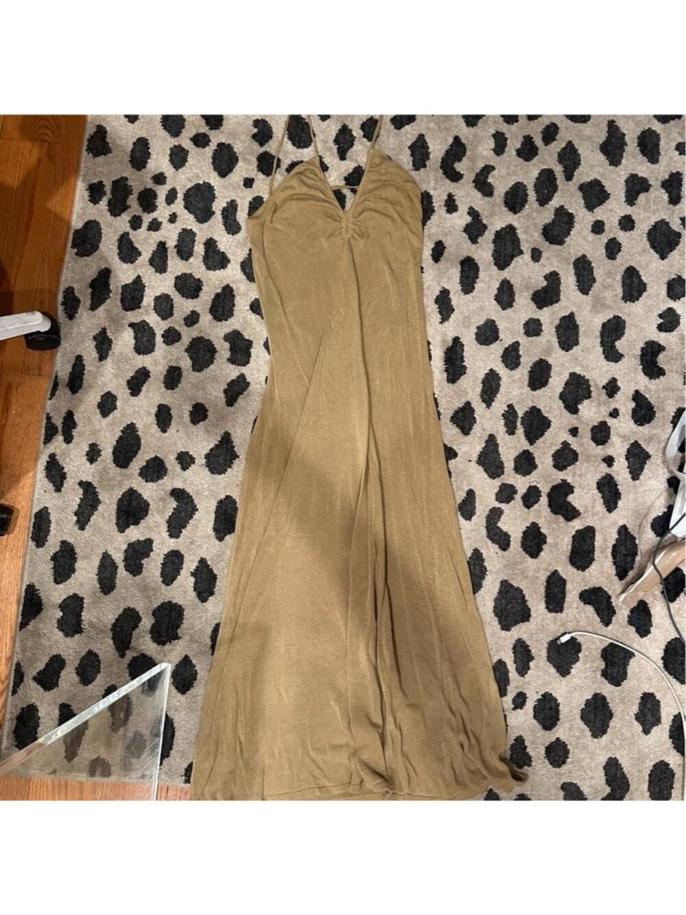Zara‎ Tan Halter Summer Dress
